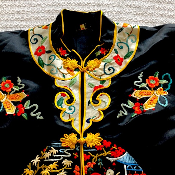 Vintage Silk Embroidered Jacket - Picture 1 of 11